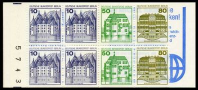 BERLIN Markenheftchen Nr MH 13aoZ-BogNr postfrisch X780952
