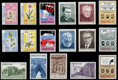 FÄRÖER Nr 162-178 postfrisch Jahrgang X90E332