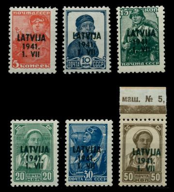 BES. 2WK Lettland Nr 1-6 postfrisch X70A45E
