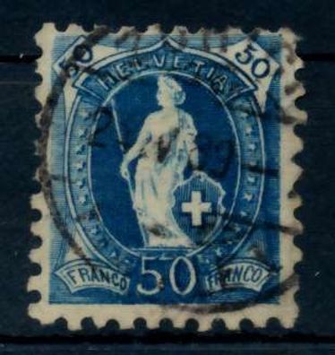 Schweiz Stehende Helvetia Nr 62XB zentrisch gestempelt X746ABA