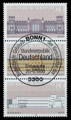 BRD ZD AUS BLOCK 20 Nr 1287 + 1288 + 1289 ESST ZENT X7DCFF2