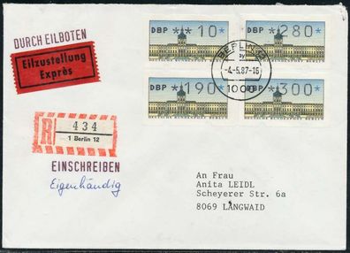 BERLIN ATM Nr VS1-10-300 EST BRIEF FDC X7E4732