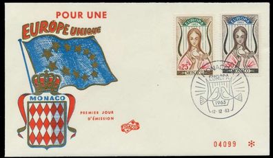 MONACO 1963 Nr 742-743 BRIEF FDC X089572