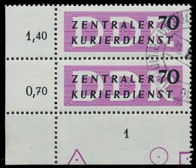 DDR DIENST Verwaltungspost-a ZKD Nr 9 gestempelt SENKR P X1D294A