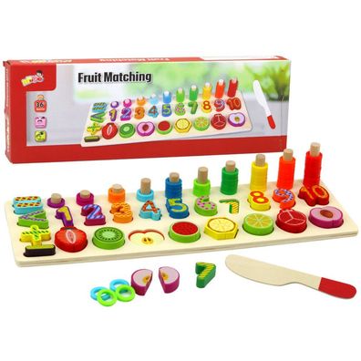Lernset Sortierer Holzbrett Lernen Mathematik Obst