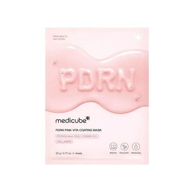 Medicube - PDRN Pink Vita Beschichtungsmaske, 22 g, 1 Stück