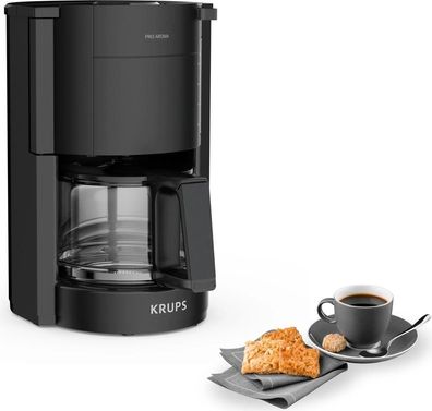 Filterkaffeemaschine Krups Pro Aroma schwarz Glaskanne Wasserstandsanzeige