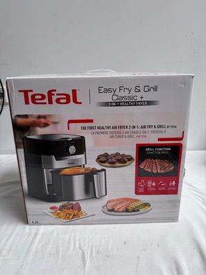 Tefal Easy Fry & Grill Classic+ 2-in-1 Heißluftfritteuse 4,2L Edelstahl