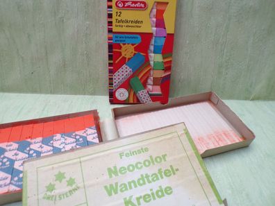 Herlitz Tafelkreiden / Drei Sterne Neocolor Wandtafelkreide Leuchtkraft Schultafel