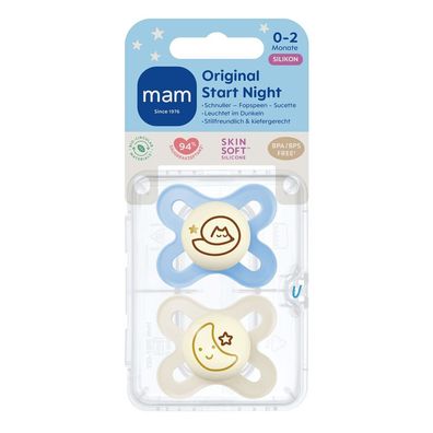 MAM Original Start Night Silikon 0-2 blue 617014