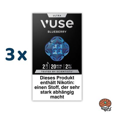 Vuse ULTRA Pods Blueberry 20mg/ml Nikotin 3x 2 Pods