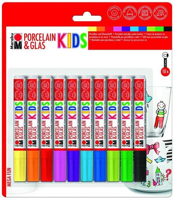 Marabu Marabu Porzellan- und Glasmaler 'KiDS' Mega Fun 10-teilig 665297