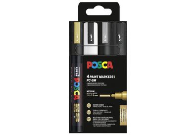 Uniball Marker UNI POSCA PC-5M 4er Set SWGS 666294