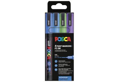 Uniball Marker UNI POSCA PC-3M 4er Set Glitter c 666297
