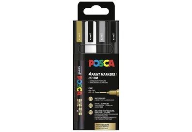 Uniball Marker UNI POSCA PC-3M 4er Set SWSG 666299