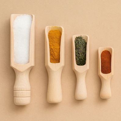 Schaufel Gewürzschaufel Löffelchen Buche Größe 7,5 10 12 15cm Holz KEIN Plastik