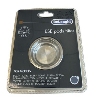 DeLonghi 5513281011 Filter Kaffeepads Brühsieb Espressomaschine Kaffeemaschine