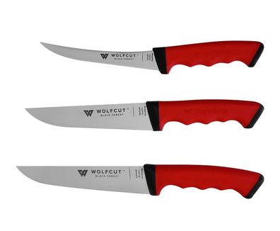 Metzgermesser Set 3 teilig Ausbeinmesser Stechmesser Fleischermesser Messer