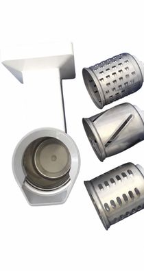 Raffelaufsatz Raffel Reibe inkl. 3 Trommeln Gemüseschneider für Kitchen Aid