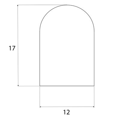 DP29 SIL Silikonschaum Halbrundprofil D-Profil 12x17 mm Gummidichtung Türdichtung