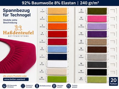 Kissenbezug Technogel 66 x 40 cm Modelle siehe Beschreibung Spannbezug 240 gr/m²