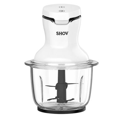 SHOV Elektrischer Mini-Zerkleinerer 300 W – 700 ml Glas & 4 Messer
