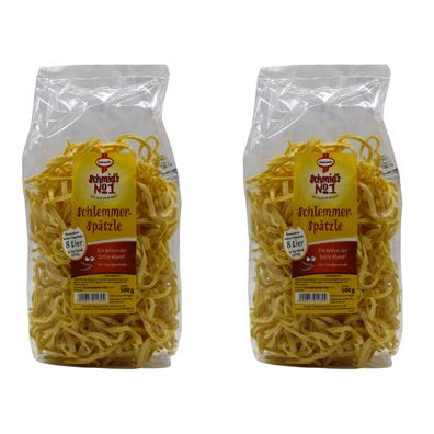 Schmid’s No.1 Schlemmer-Spätzle 2×500 g – Schwäbische Art | Optik handgeschabt