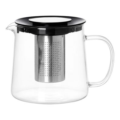 Viviana Teekanne Borosilikatglas 1300ml – Edelstahl-Sieb, Spülmaschinenfest