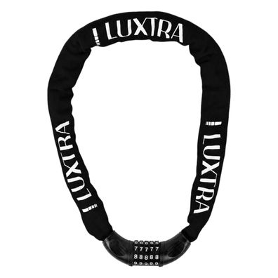 Luxtra Fahrradschloss mit Zahlencode | robust & sicher | Schwarz | 1 m