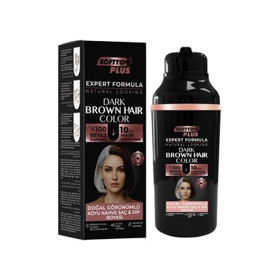 Softto+Plus Expert Woman Haarfarbe Dunkelbraun – 100% Grauabdeckung in 10 Min