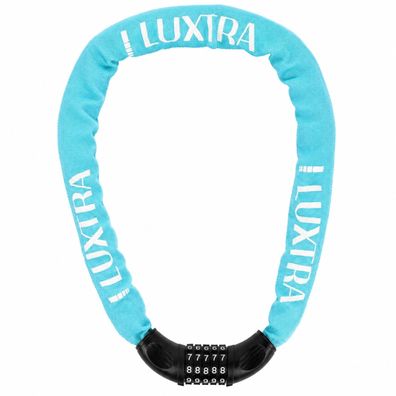 Luxtra Fahrradschloss mit Zahlencode | robust & sicher | Hellblau| 1 m