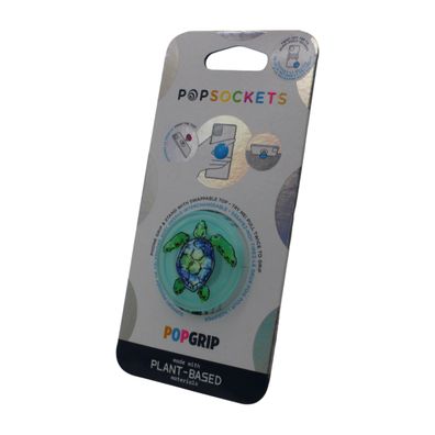 PopSockets PopGrip Plant Based – Ausziehbarer Griff | Translucent Tortuga