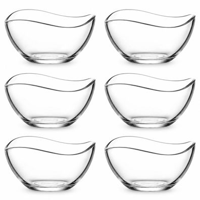 LAV Glasschalen 6er Set Dessert-, Snack- & Dipschalen spülmaschinenfest | 215 ml