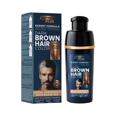 Softto Plus Expert Men Haar- & Bartfarbe Dunkelbraun – 100% Weißabdeckung