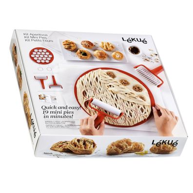 Lékué Kit Aperitivos Mini Pies Backset für 19 Häppchen BPA-frei