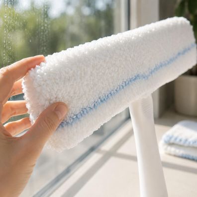 AquaBlade Einwascher 35 cm mit Handgriff | Mikrofaser waschbar & abnehmbar