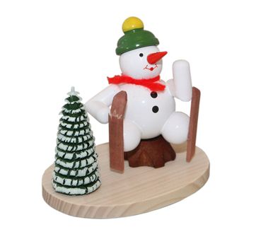 Miniaturfigur Schneemann mit Skiunfall Höhe 7,5cm NEU Schnee Eismann Winterfigur