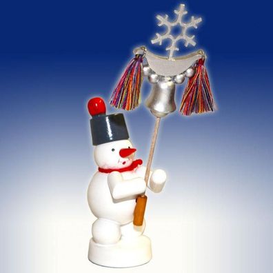 Weihnachtsdekoration Schneemann mit Schallenbaum Höhe 13cm NEU Schnee Eismann