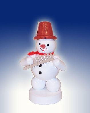 Weihnachtsdekoration Schneemann mit Sousaphon Höhe 8cm NEU Schnee Eismann Winter