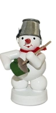 Weihnachtsdekoration Schneemann mit Brumtopf Höhe 8cm NEU Schnee Eismann Winter