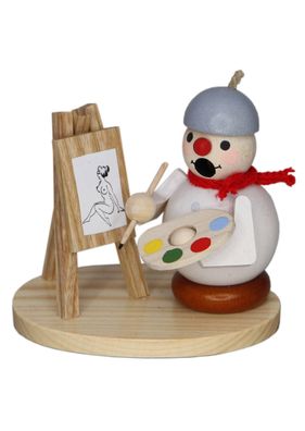 Räuchermann Künstler an der Staffelei BxHxt 9,5x9,5x7cm NEU Räuchermann