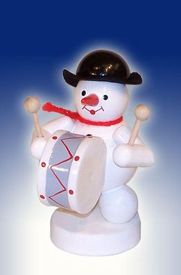 Weihnachtsdekoration Schneemann mit Pauke Höhe 8cm NEU Schnee Eismann Winter