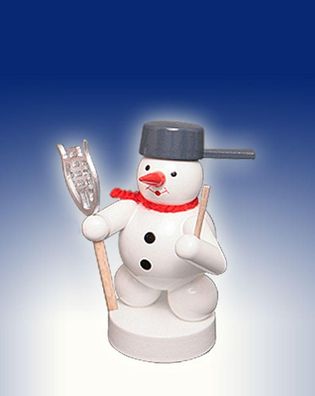 Weihnachtsdekoration Schneemann mit Lyra Höhe 8cm NEU Schnee Eismann Winterfigur