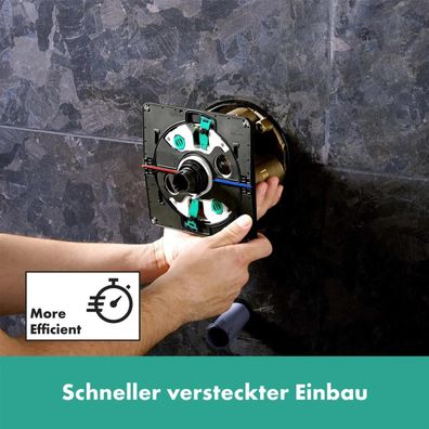 hansgrohe DuoTurn S Mischer Unterputz für 2 Verbraucher, Mattschwarz