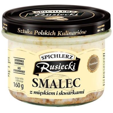 2x Rusiecki „Smalec staropolski z mieskiem“ Schmalzfleisch Schmalz, 2x 160 g