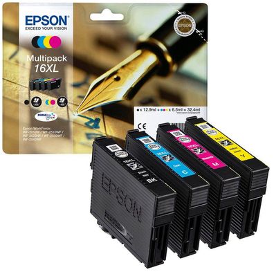 Original Epson Multipack T1636 No.16XL WF 2010 bk / c / m / y