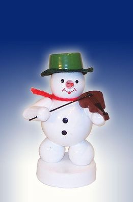 Weihnachtsdekoration Schneemann mit Geige Höhe 8cm NEU Schnee Eismann