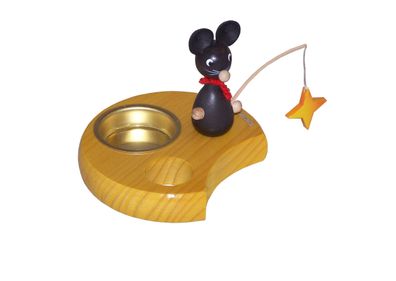 Ganzjahresdekoration Maus mit Angel und Stern Höhe 6cm NEU Mäuse Frühling Sommer