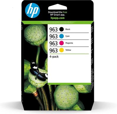 HP 963 (6ZC70AE) Multipack Original Druckerpatronen 1xBlau, 1x Megenta,1xGelb,1xSchwa