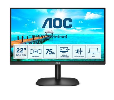 AOC 22B2H/EU - LED-Monitor - 55 cm (22") (21.5" sichtbar)